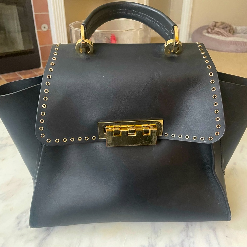 Zac Posen Large Black Handle Bag